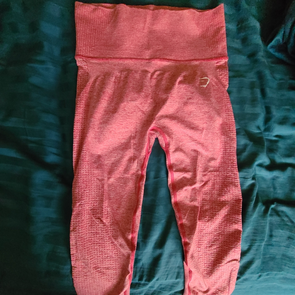 gymshark vital rise leggings - pink marl-Medium